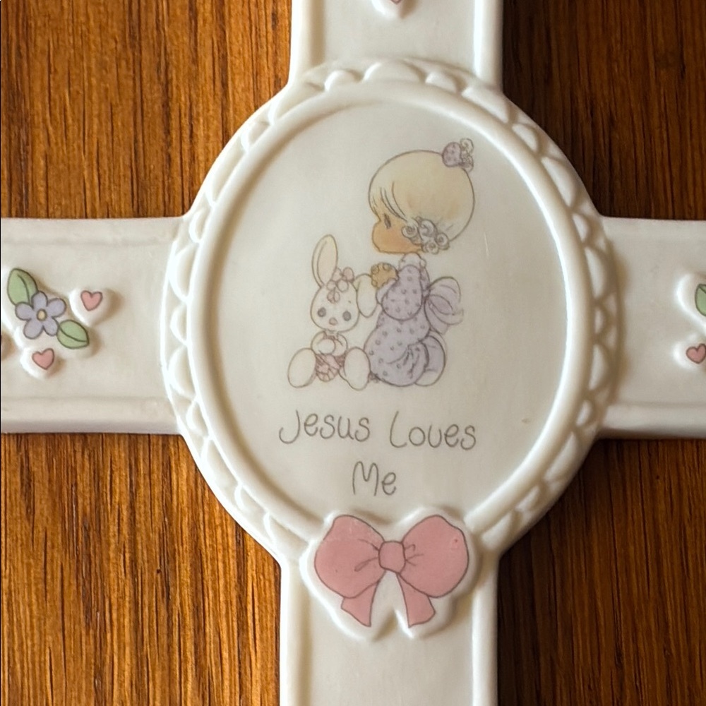 1990 Precious Moment White Cross - Picture 2 of 11